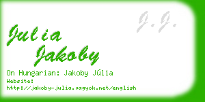 julia jakoby business card